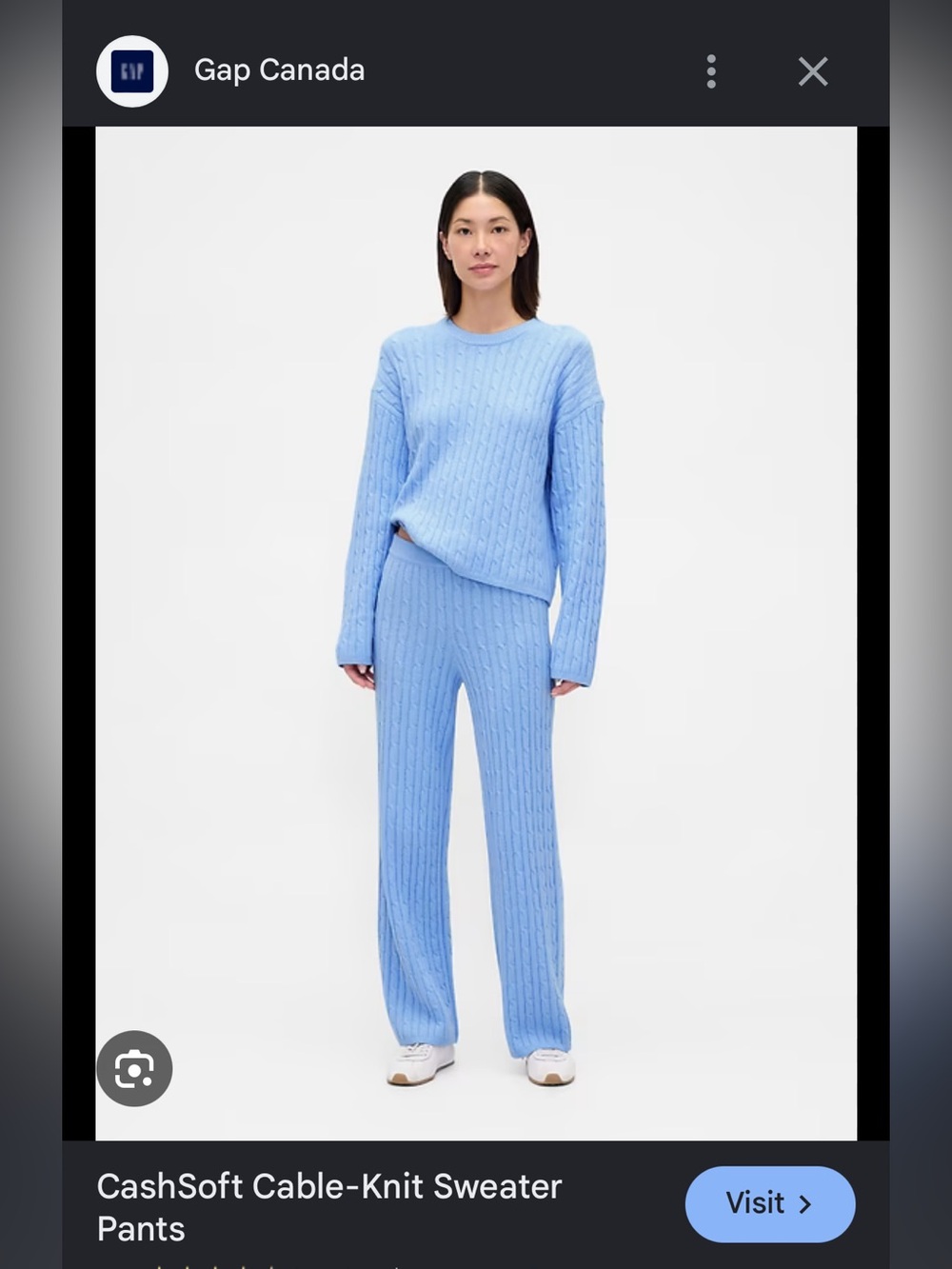 GAP Light Blue Cable-Knit Sweater and Pants Set